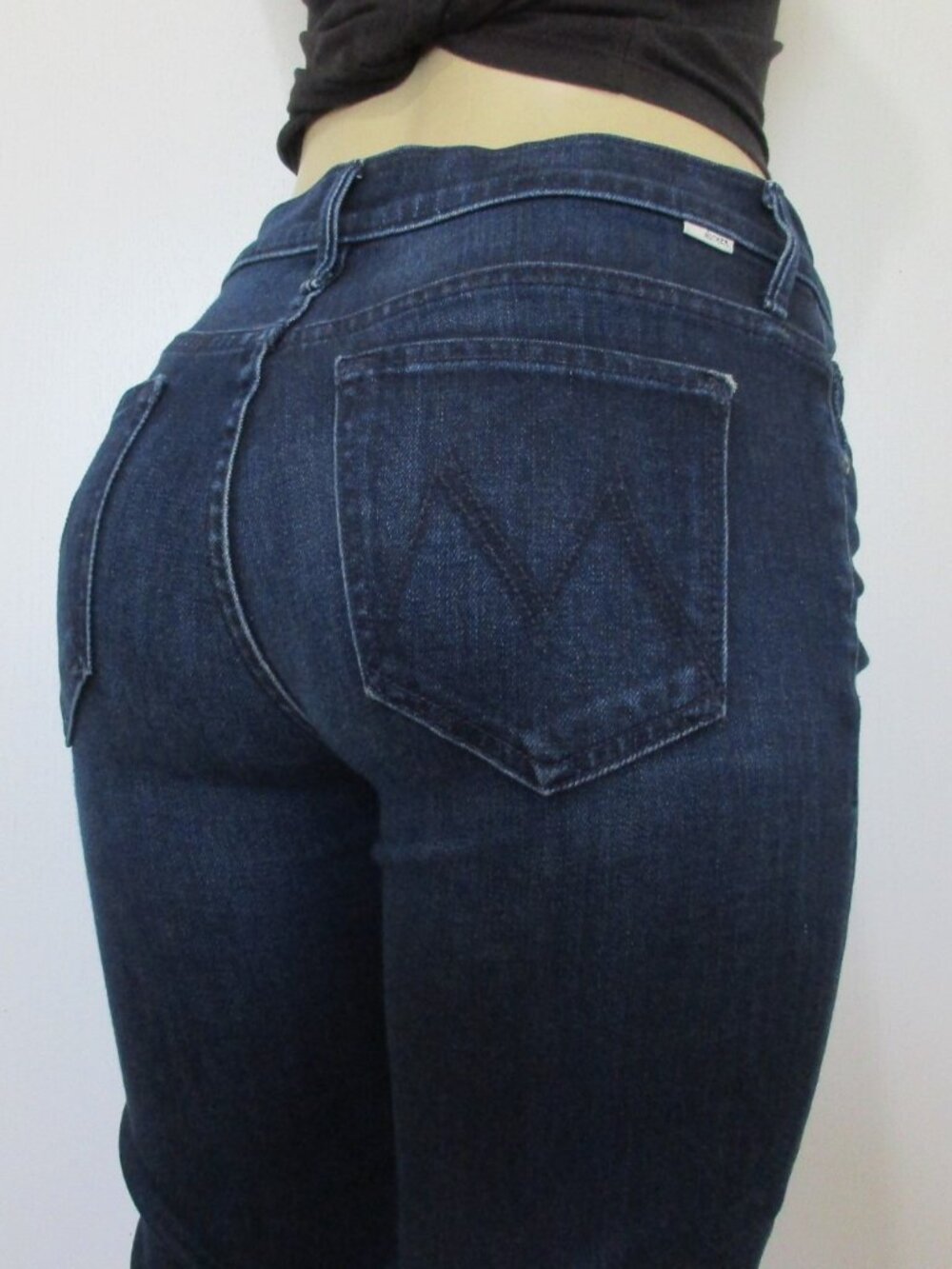 MOTHER Jeans Size 28 Insider Crop Step Fray Denim